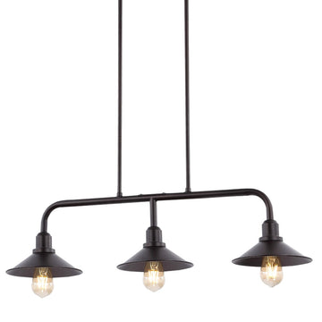 Cade 34.25" Metal Farmhouse Industrial LED Pendant - JONATHAN Y